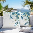 thumbnail image 4 of Outdoor Pillow Cover Blue Green Yellow Flowers Set of 2 Waterproof Throw Pillowcases Watercolor Spring Decorative Patio Furniture Pillows for Couch Garden Indoor & Outdoor Use, 4 of 9