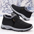 thumbnail image 5 of AUDeals Women's Waterproof Hiking Snow Boots Warm Fur Lined Ankle Boots Wide Toe Box Slip On Winter Shoes (Black, 9), 5 of 7