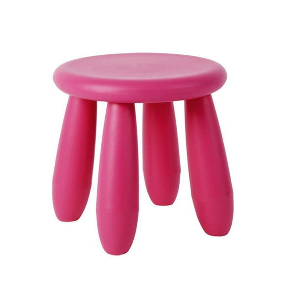 Household Children Plastic Stool Adult Seat Home Thickened Footboard Bathroom Entrance Living Kindergarten Floor Bench Non-slide Furniture Rose red