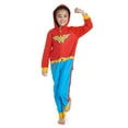 thumbnail image 2 of DC Comics Justice League Wonder Woman Toddler Girls Zip Up Pajama Coverall Toddler to Little Kid, 2 of 5