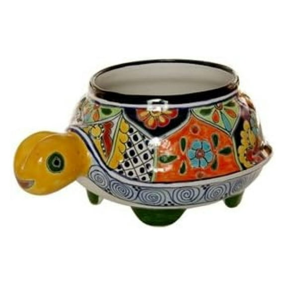 Talavera Medium Turtle Planter - 6.5" x 10.5" x 14"