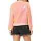 thumbnail image 3 of Chaqueta bomber de mujer INSPIRE CHIC con lentejuelas, cierre de cremallera y bolsillos ocultos, color rosa, 3 of 7