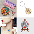 thumbnail image 5 of 20 Pack Mini Embroidery Hoop Wooden Round Crossing Hoop Wood Hoops Display Frame Circl y22099, 5 of 5