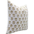 thumbnail image 4 of Hand Block Print Off-White linen Pillow Cover By Fabdivine for living room, 26X26, 7 Patti, 4 of 7