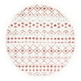 thumbnail image 2 of SAFAVIEH Berber Fringe Vinal Aztec Shag Area Rug, Ivory/Rust, 6'7" x 6'7" Round, 2 of 11