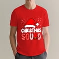 thumbnail image 4 of OdeJous Christmas Squad Family Group Matching Christmas Party Pajama T-Shirt,Red Small, 4 of 5