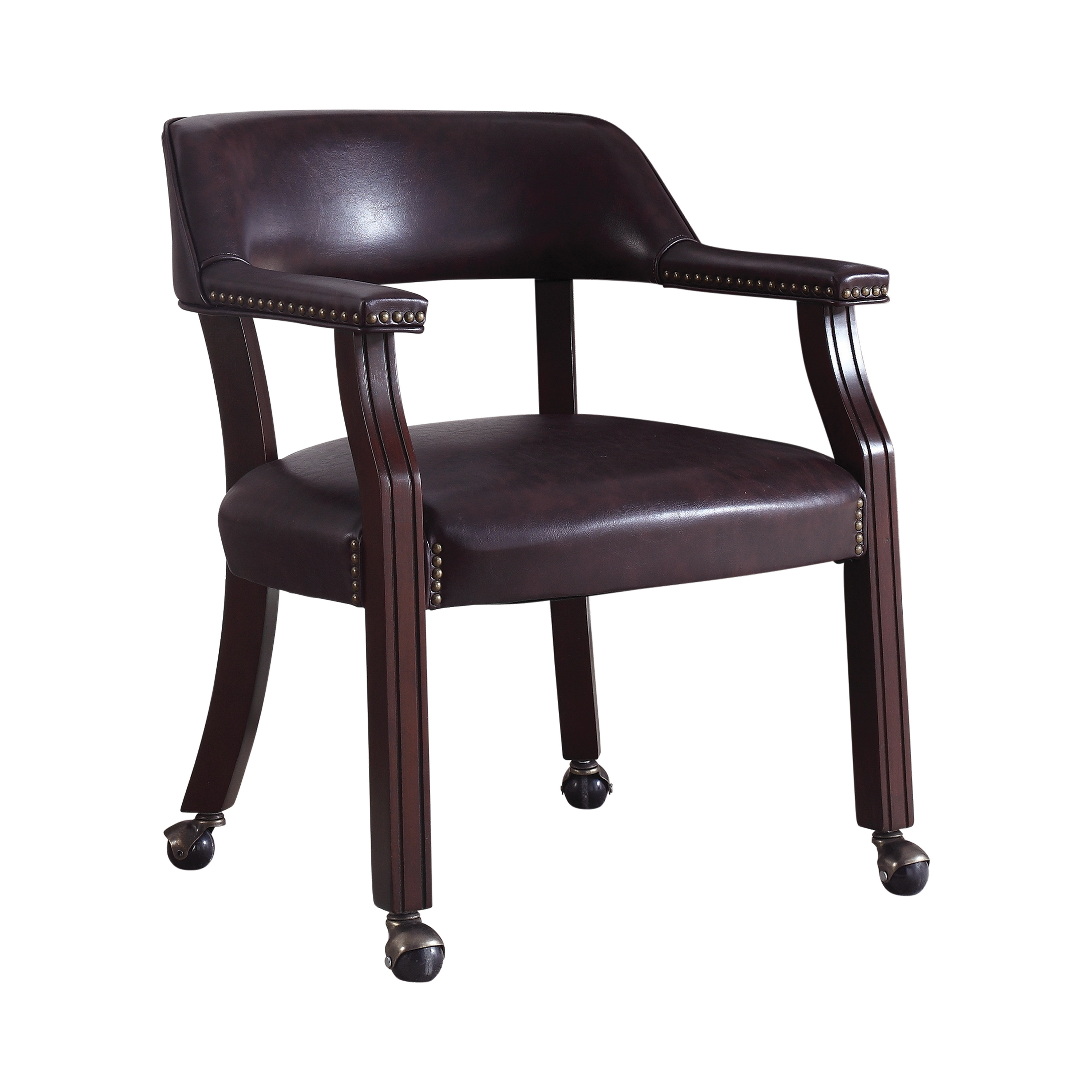 Open Back Office Chair Brown