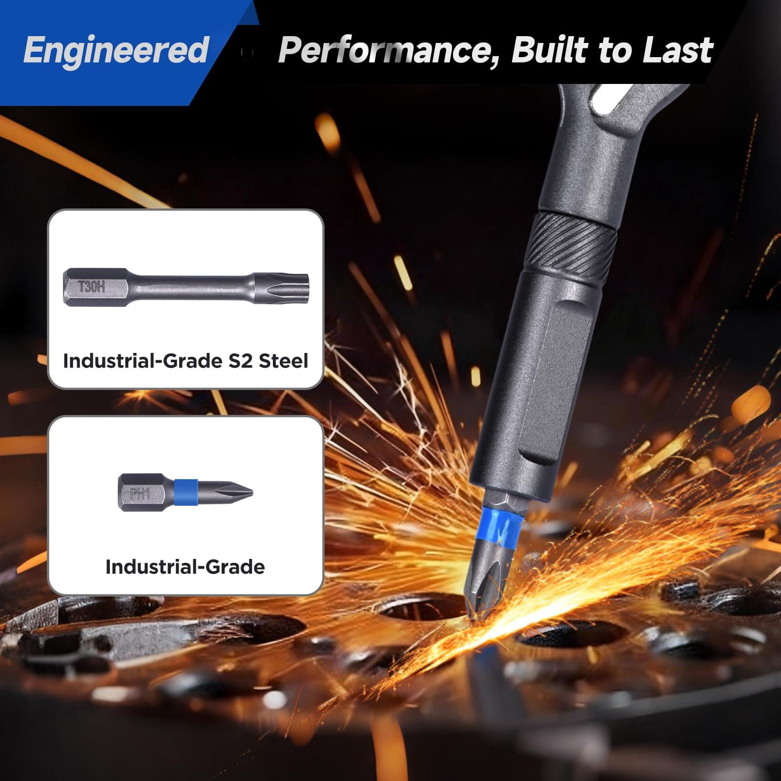 34-in-1 Magnetic Set With Ratcheting Handle Extension & 32 Precision Bits Portable Multitool Gadgets For Electronics Furniture Bicycle  Diy Repair Kit