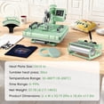 thumbnail image 5 of PNKKODW 12''x15'' Heat Press, 5-in-1 Digital Shirt Press Machine Heat Transfer Sublimation with 30oz Tumbler Press, Teflon-Coated Heat Plate, 360° Swing Away for Mugs Hat Plate Cap, Green, 5 of 8