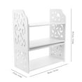 thumbnail image 2 of Masteelf White Wooden Desktop Bookshelf Organizer, Smooth Sturdy Construction, 29.5x11.8x19, and Home Storage Solution, 2 of 8