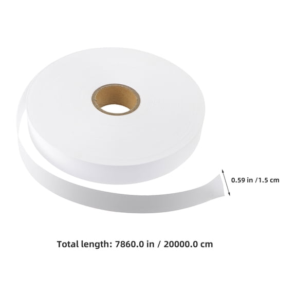 PENIKOKO Sew On Labels Roll White Nonwoven Fabric Iron-On Tags for Clothing, Uniforms, Crafts, and Home Use