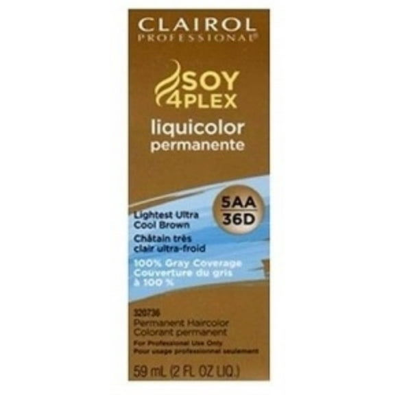 Clairol Professional Liquicolor 5AA/36D Lightest Ultra Cool Brown, 2 oz (Pack of 6)