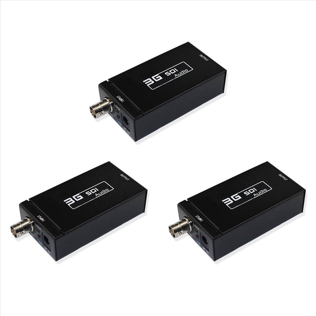 3X 3G SDI Una BNC Convertidor Coaxial 1080P Monitor HDTV Audio Video Adaptador