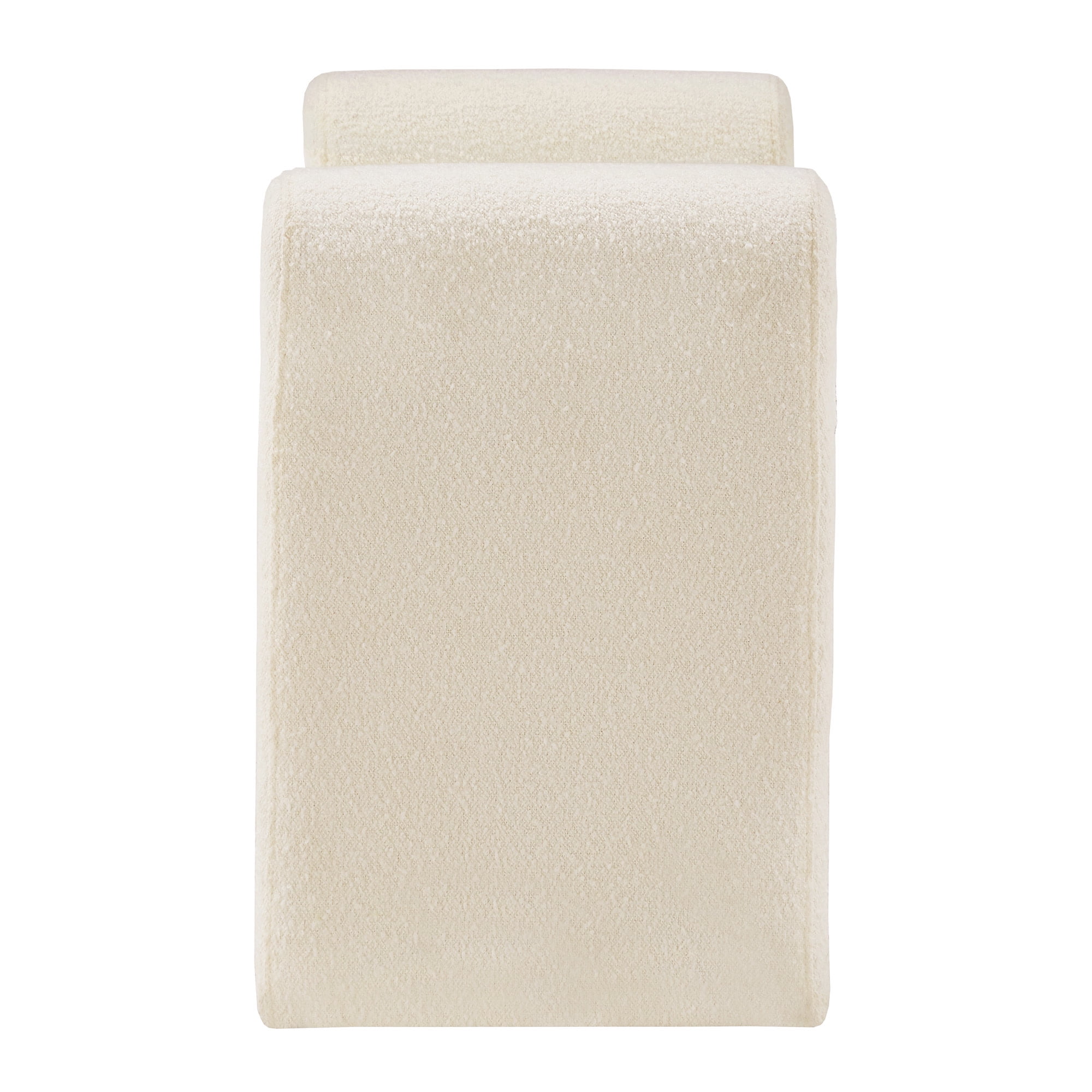 Weston Home Modica Upholstered Ivory White Boucle Bench, Small
