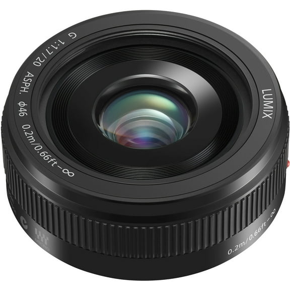 Panasonic LUMIX G 20mm f/1.7 II Aspherical Lens for Micro Four Thirds, Black