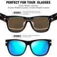 thumbnail image 4 of KANASTAL Fit over Glasses Sunglasses for Women Polarized Blue Mirrored Square Sunglasses over Glasses Men Oversized Trendy Square Shades for Driving, 4 of 7