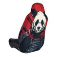thumbnail image 2 of Balery Red Black Eastern Panda Warrior Funda de Asiento para Auto con Diseño - Cubierta Frontal Suave y Transpirable con Protector Antideslizante- 1 Unidad, 2 of 5