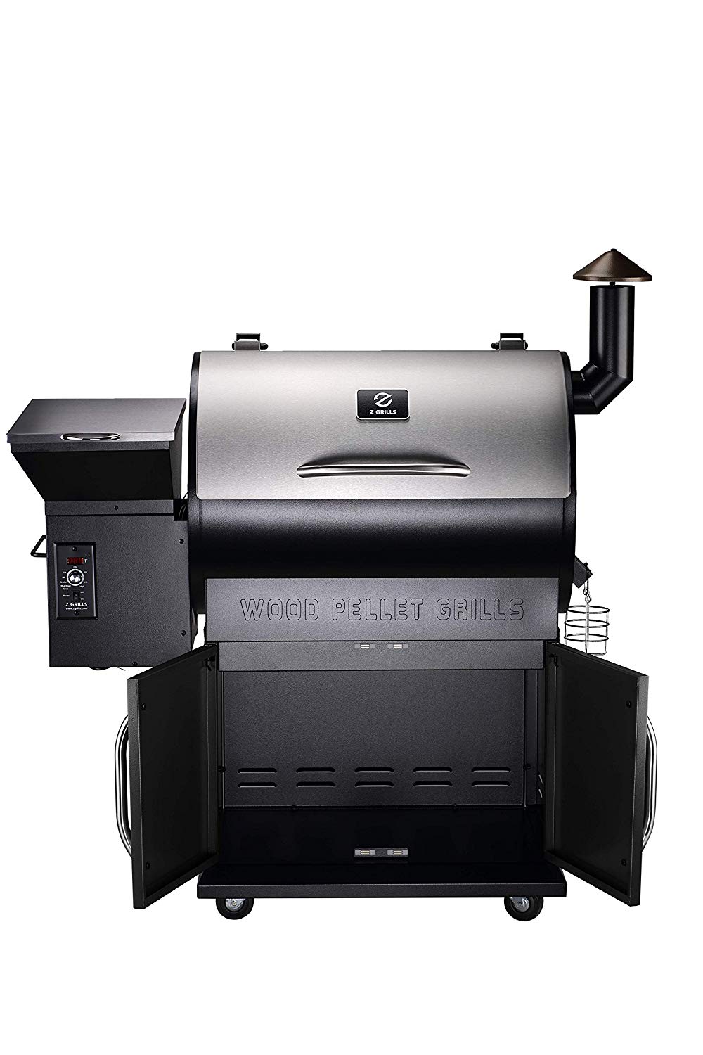 Z Grills New Zpg 700e 2019 Upgrade Model Wood Pellet Smoker 8 In 1 Bbq Grill Auto Temperature Control 700 Sq Inch Cooking Area Silver Black Cover Included Walmart Com Walmart Com