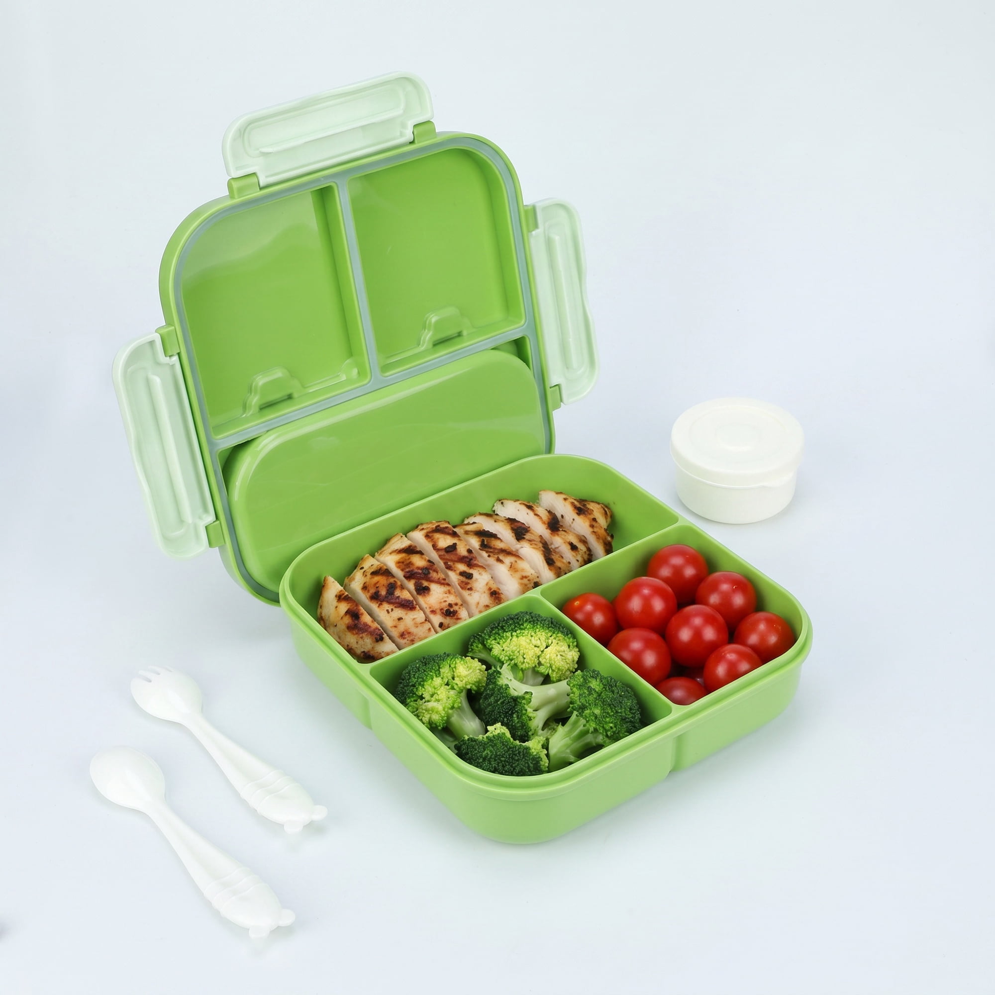 Unique Bargains Leakproof Meal Lunch Bento Box for Work Green