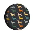 thumbnail image 3 of Xecao Plaid Dachshund for Tire Covers: Waterproof, dust-proof, and universally fitting for trailers, SUVs, 3 of 8