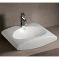 thumbnail image 2 of Isabella Collection Rectangular Wall Mount Bathroom Basin Center Drain White, 2 of 2