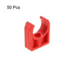 thumbnail image 3 of Unique Bargains PVC Pinces Clips de Tuyau, 50 Pack Adapter pour 20mm (3/4 ') Support de Cintre de Tuyau, Rouge, 3 of 6