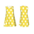 thumbnail image 7 of Lsque Yellow And White Polka Dot Pattern Summer Dresses for Women – Sleeveless T-Shirt Swing Sundress, Perfect for the Beach and Casual Days, 7 of 7