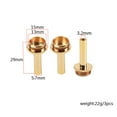 thumbnail image 4 of OULII 3 Pcs Trompette Dorée Tige de Connexion Instrument en Laiton Piston Clé Vis de Remplacement, 4 of 8