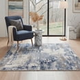 thumbnail image 3 of GENIMO 8'x10' Area Rug for Living Room, Washable Non Slip Soft Modern Abstract Rug for Bedroom Dining Room Home Office, Dusty Denim, 3 of 7
