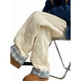 thumbnail image 3 of Y2k Pants Women Baggy Snowboard Pants Wide Leg Pants Grunge Streetwear High Waisted Pants Apricot XXL, 3 of 7