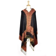 Pashmina Reversible Women's Pashmina Shawl Scarf Wrap, Black