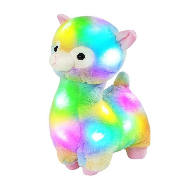 Juguete de peluche Alpaca Led muñeca accesorios de escritorio accesorio de cuna infantil adorno de coche