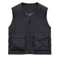 thumbnail image 3 of Paiwinds Women's Utility Vest with Pockets - Sleeveless V-Neck Zipper Outdoor Work Vest for Travel Photography Hiking - Black, 3 of 7
