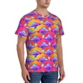 thumbnail image 2 of Bixox Men's Magic Mushrooms Printed Short Sleeve Skinny Athletic T-Shirt, 2 of 6