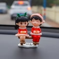 thumbnail image 1 of Decoración de pareja de coches Decoración de consola central de coche Espejo retrovisor de coche para niña, 1 of 1