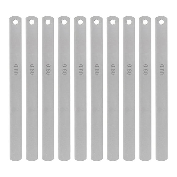 10 Packs Mn Steel Feeler Gauge 0.8mm Thickness 150mm Length Metric Filler Thickness Gage Gap Measuring Tool