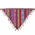 thumbnail image 4 of HuangHuanChen Boho Headbands for Women Tie-Back Triangle Head Scarf Head Kerchief Headband Knit Head Wrap Hair Scarves Headband for Women Non Slip Boho Triangle Tassel Bandana Red One Size, 4 of 6