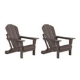 thumbnail image 2 of WestinTrends Malibu 3-PC Outdoor Patio Plastic Adirondack chair set with Coffee table ( 2 seater ), Dark Brown, 2 of 12