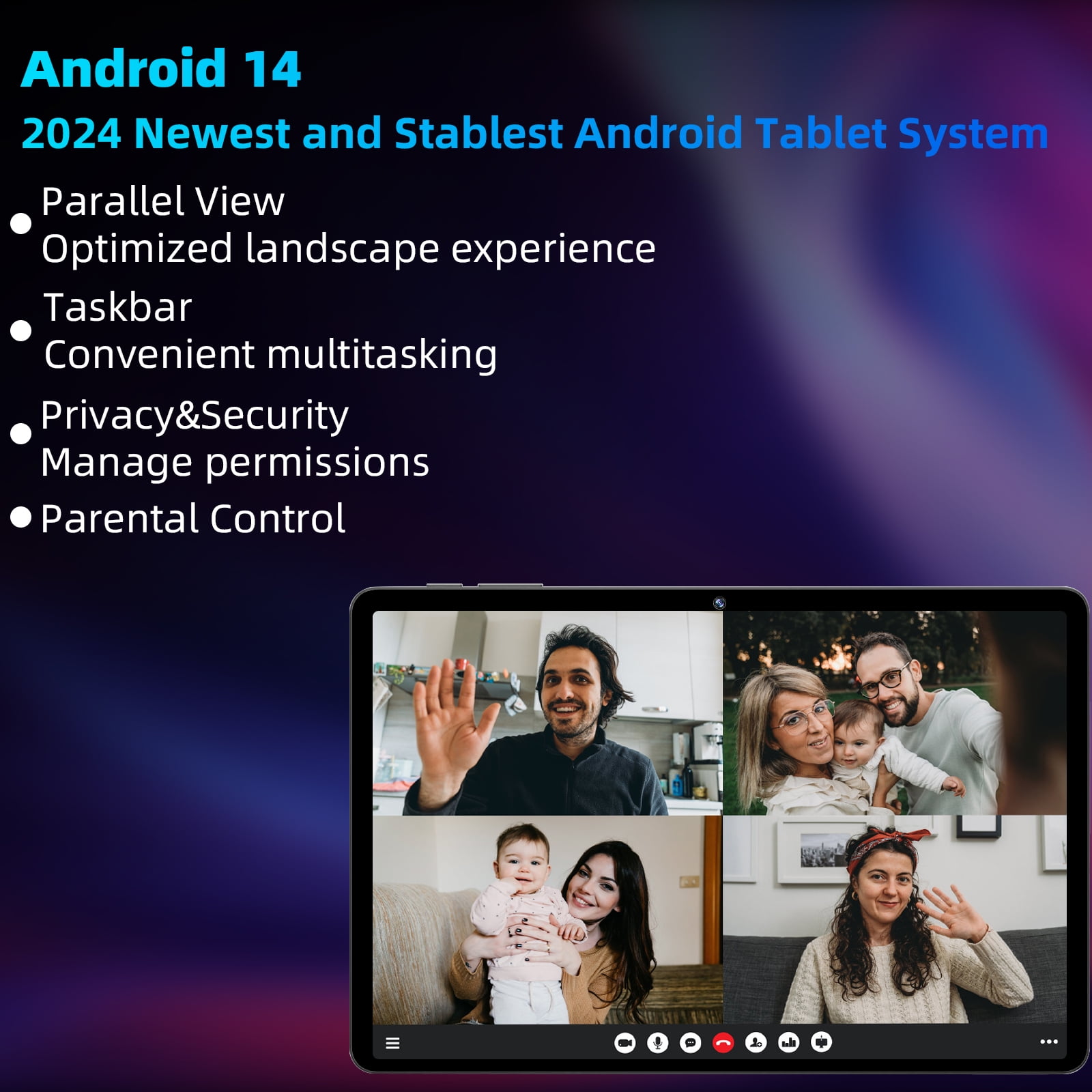 10 inch Android 15 Tablet, Octa Core Processor, 10GB+64GB+512GB Expansion, 1280x800 Display Touchscreen, Wi-Fi6, Dual Camera, 6000mAh Battery Tablet PC,Support Widevine L1 Google Kids Space