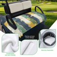 thumbnail image 5 of Golf Cart Seat Covers for 2 Seater,Green Yellow Blue Abstract Microfiber Cart Seat Towel Blanket,Modern Abstract Art Color Absorbent Breathable Non Slip Bench Seats Protector for Golf Course 51"x31", 5 of 9