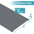 thumbnail image 2 of Sello impermeable Earthtec para puerta de garaje, vinilo gris, 244 cm, 2 of 6