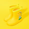 thumbnail image 6 of Kids Rain Boots Girls 3.5-4 Years Boys Short Ankle Slip On Garden Rubber Durable Waterproof Adorable Comfortable Rainy Yellow Rain Shoes, 6 of 7