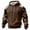 Light Brown, variant on Men’s Pullover Hoodie with Drawstring Adjustable Hood and Camouflage Print Long Raglan Sleeves Kangaroo Pocket Dark Blue L