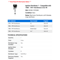 thumbnail image 2 of Ignition Distributor 1 - Compatible with 1988 - 1991 Ford Bronco 5.8L V8 1989 1990, 2 of 2