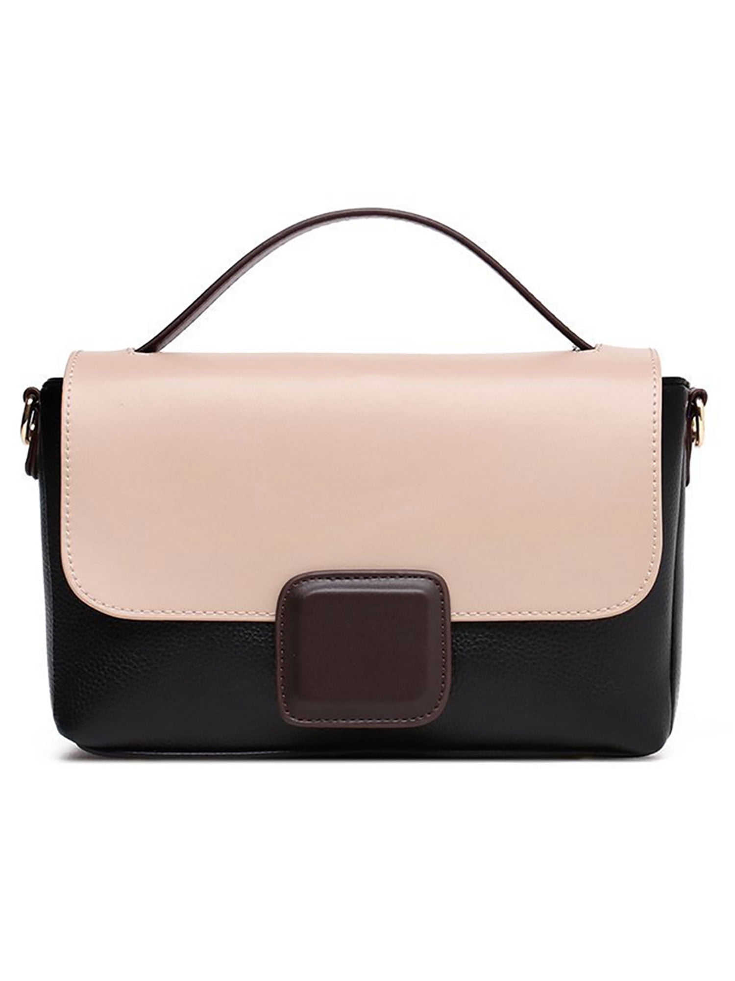 Voguele Women Classic Buckle Crossbody Bags Ladies PU Leather Designer  Handbag Spliced Travel Casual Zip Shoulder Bag - Walmart.com