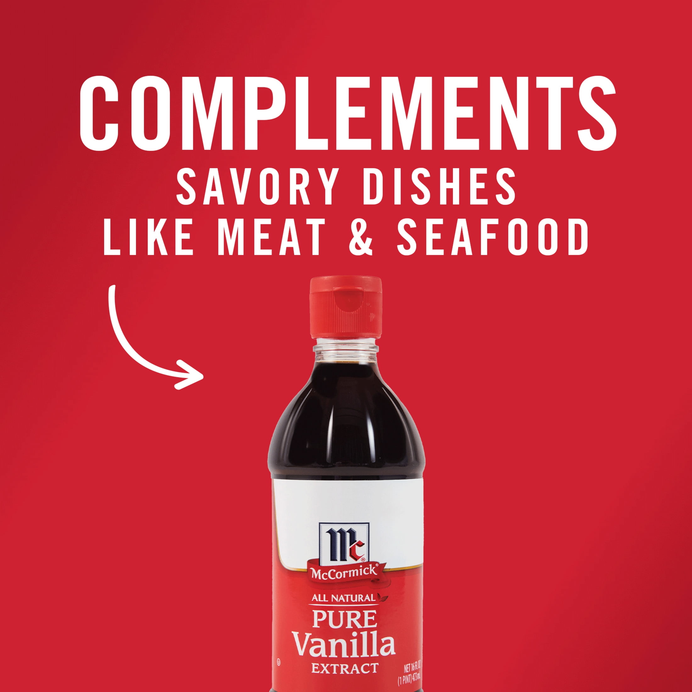 McCormick Pure Vanilla Extract, 16.0 fl oz Bottle