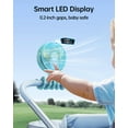thumbnail image 5 of SWEETFULL Portable Stroller Fan with Display 4000mAh Battery Powered Mini Clip On Fan, 4-Speed Rechargeable Small Personal Cooling for Baby Car Seat Crib Travel, 5 of 7