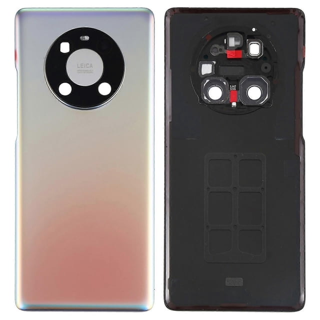 l7n For Huawei Mate 40 Pro 5G Battery Housing with Adhesive Sticker m8x + Camera Lens Cover - Black