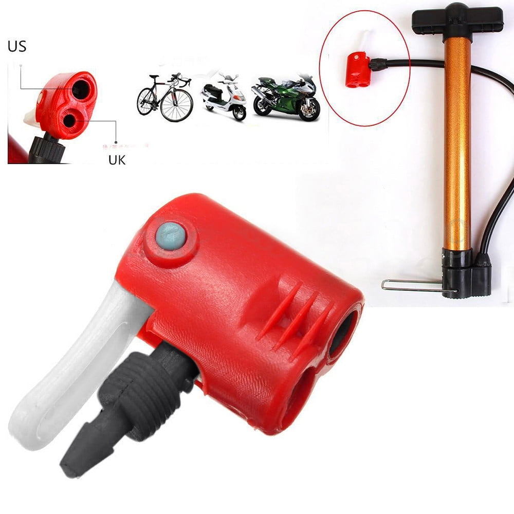 Bicycle Tyre Tube Replacement Track Dual Head Valve Air Pump Adaptor Foot BH