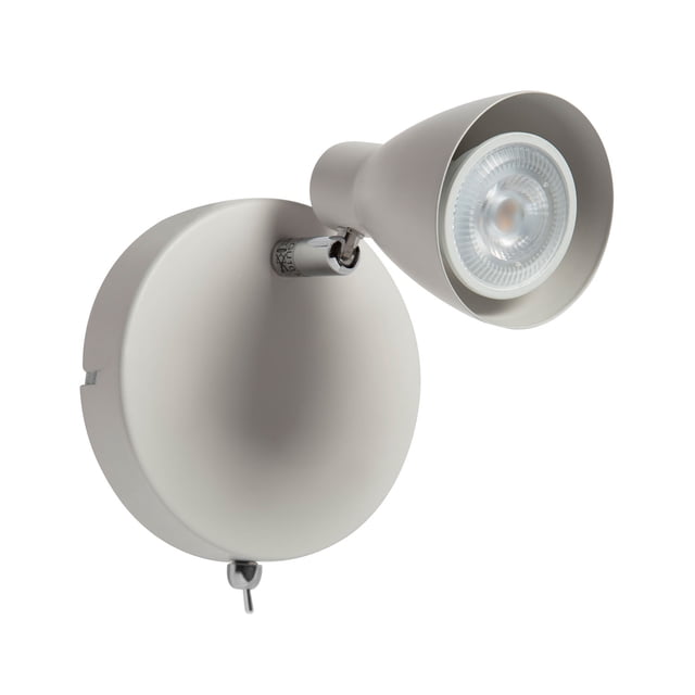 Luminario Tipo Riel Illux 1 Socket GU10 50W Dirigible Para techo o Muro Blanco Con apagador